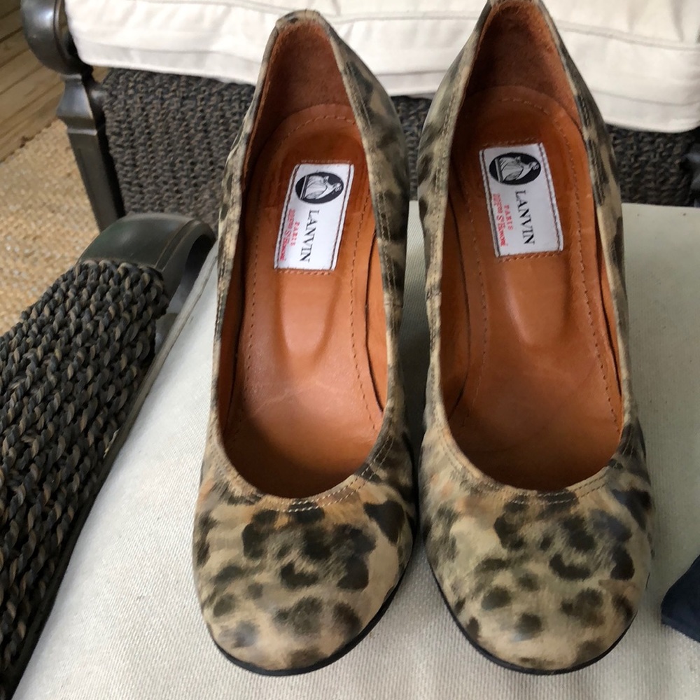 Lanvin Animal Print Wedges